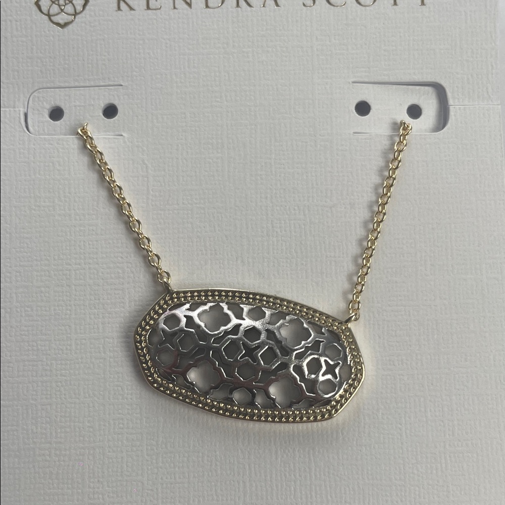 Kendra Scott Gold and Silver Filigree Necklace - Picture 3 of 3